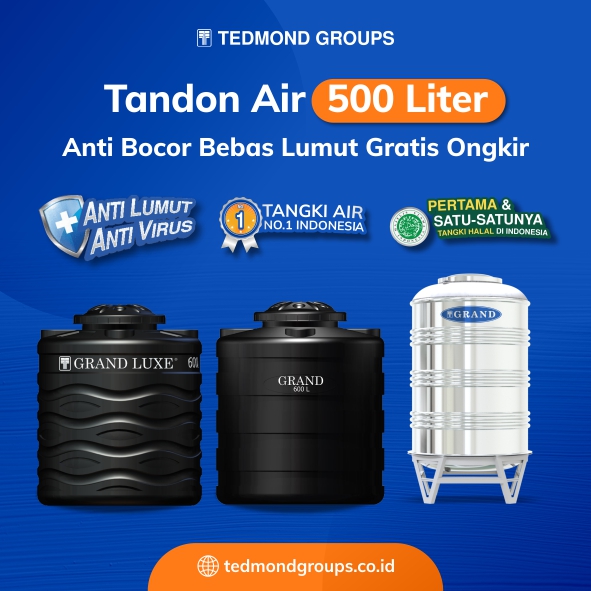 Tandon Air 500 Liter Anti Bocor Bebas Lumut Gratis Ongkir