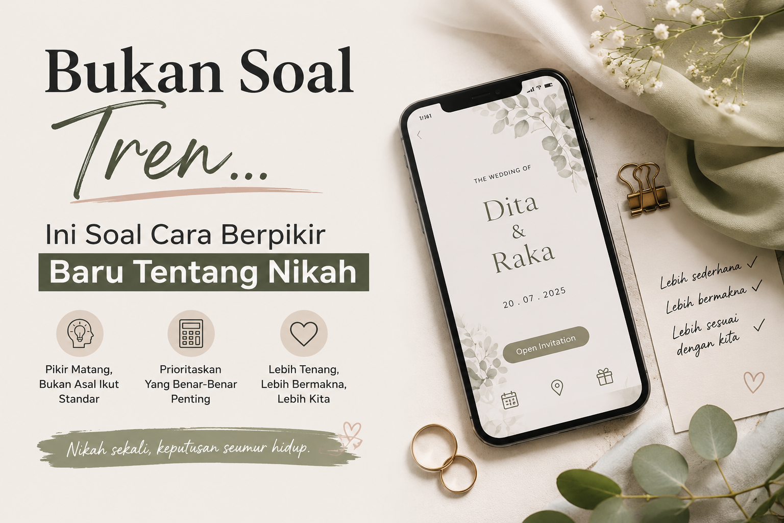 Bukan Sekadar Tren: Mengubah Pola Pikir Soal Pernikahan di Era Modern