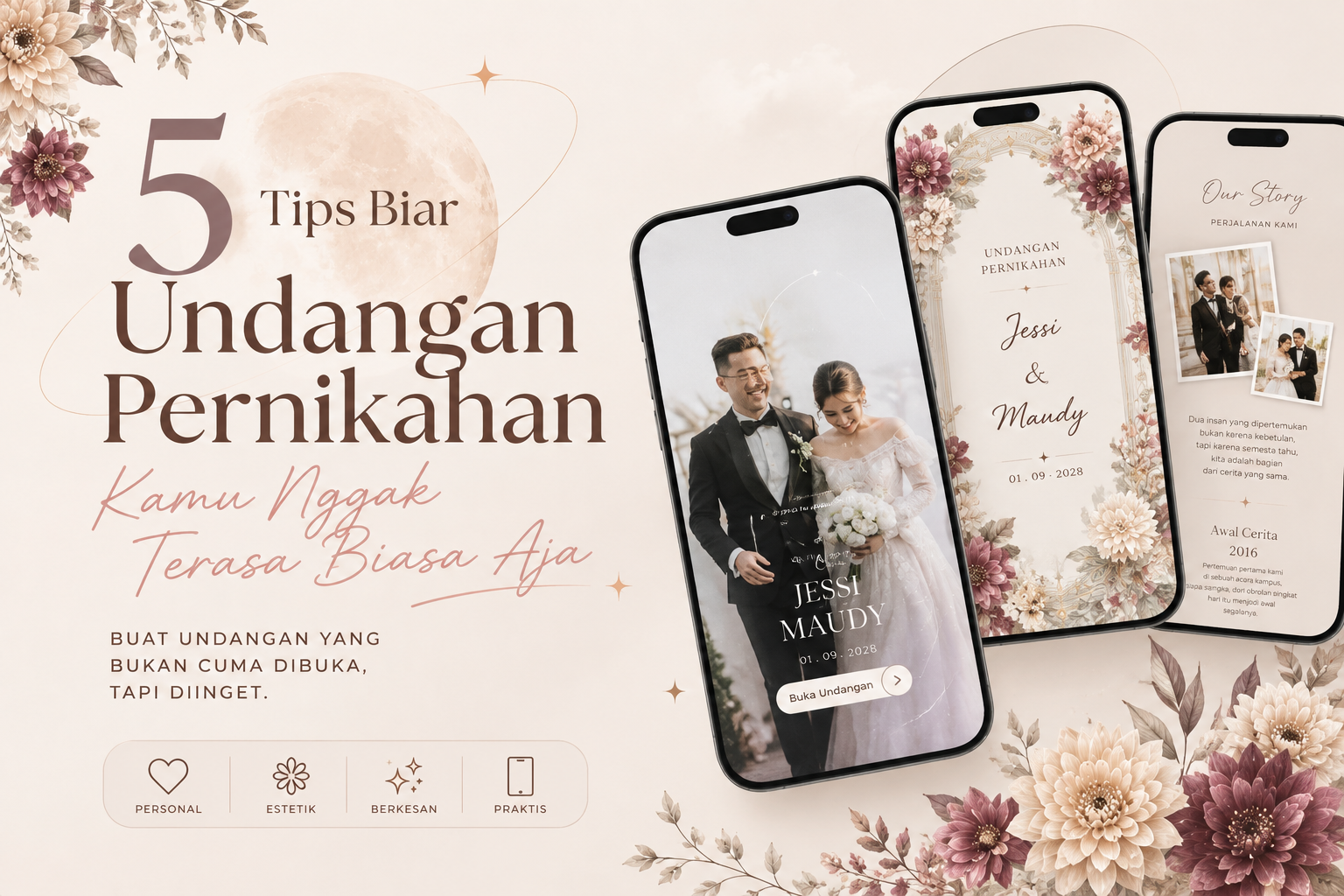 5 Tips Biar Undangan Pernikahan Kamu Nggak Terasa Biasa Aja