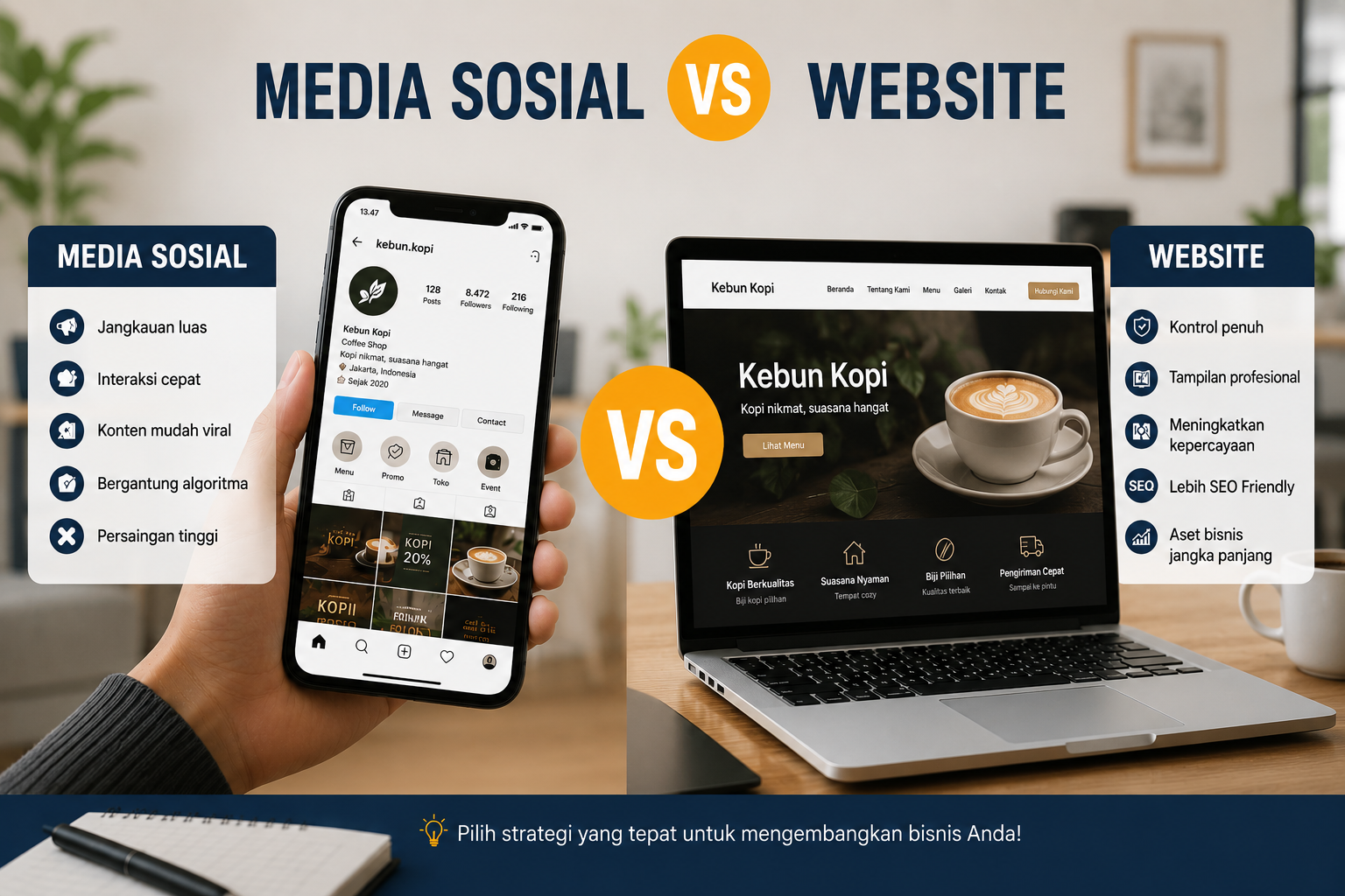 Masih Mengandalkan Media Sosial? Saatnya Punya Website Bisnis Sendiri