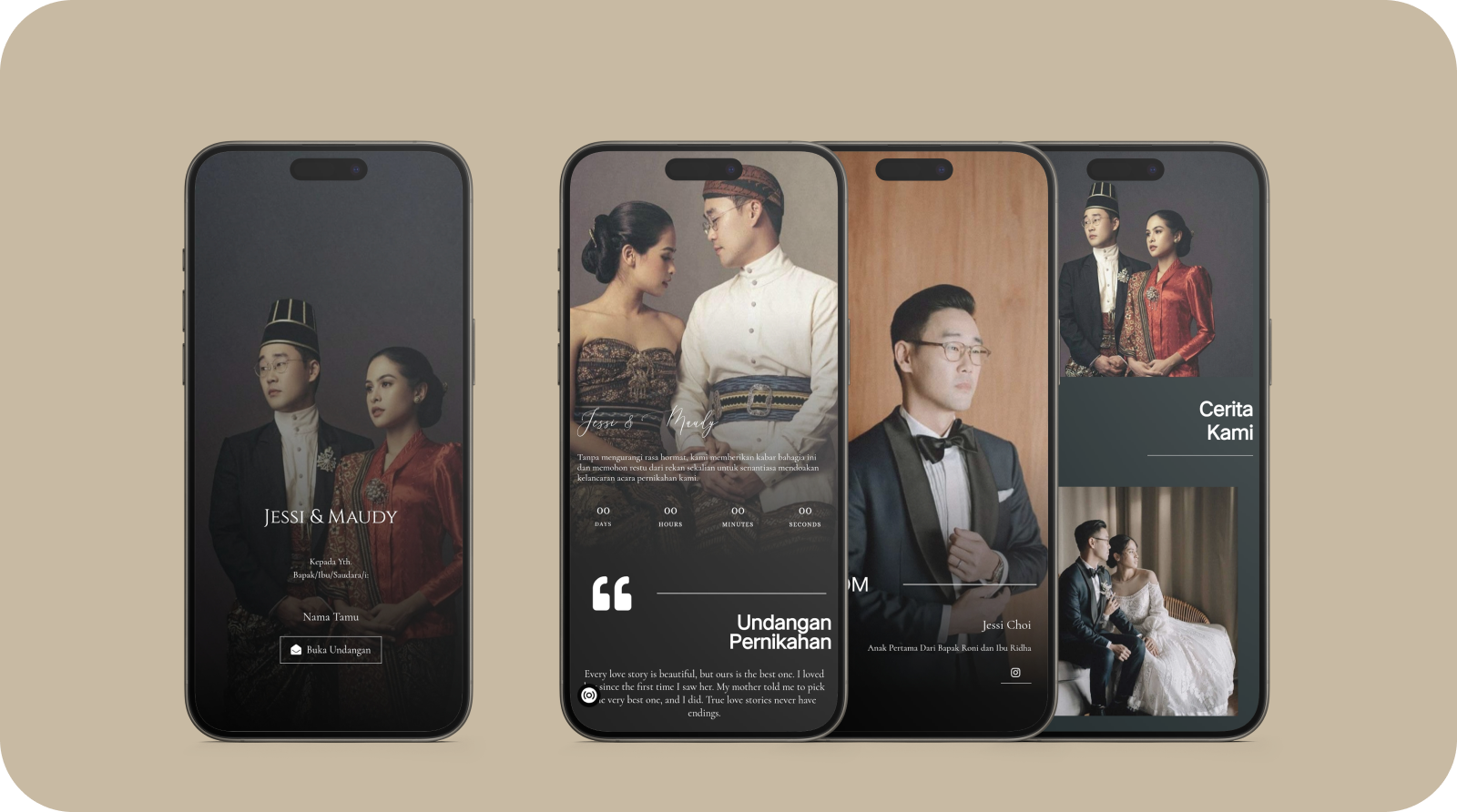 Black Elegance: Template Undangan Digital Mewah dengan Sentuhan Minimalis y