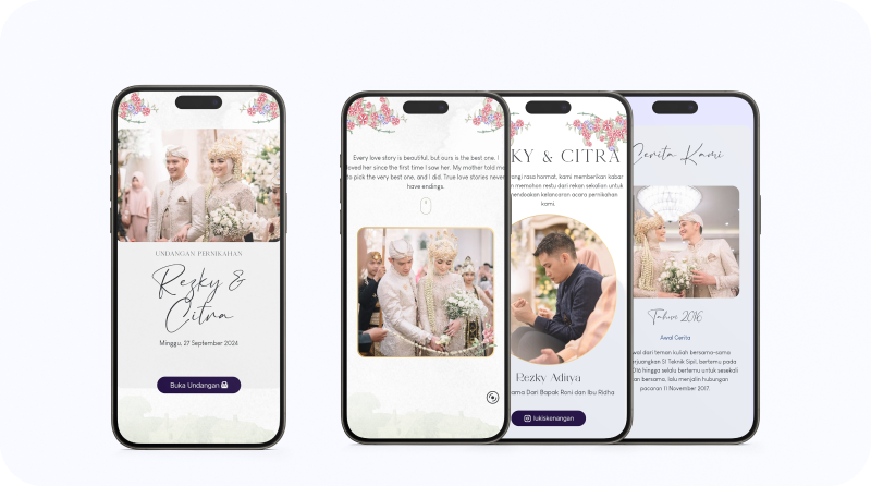 Flower Arrangements: Template Undangan Digital dengan Pesona Bunga yang Romantis dan Elegan