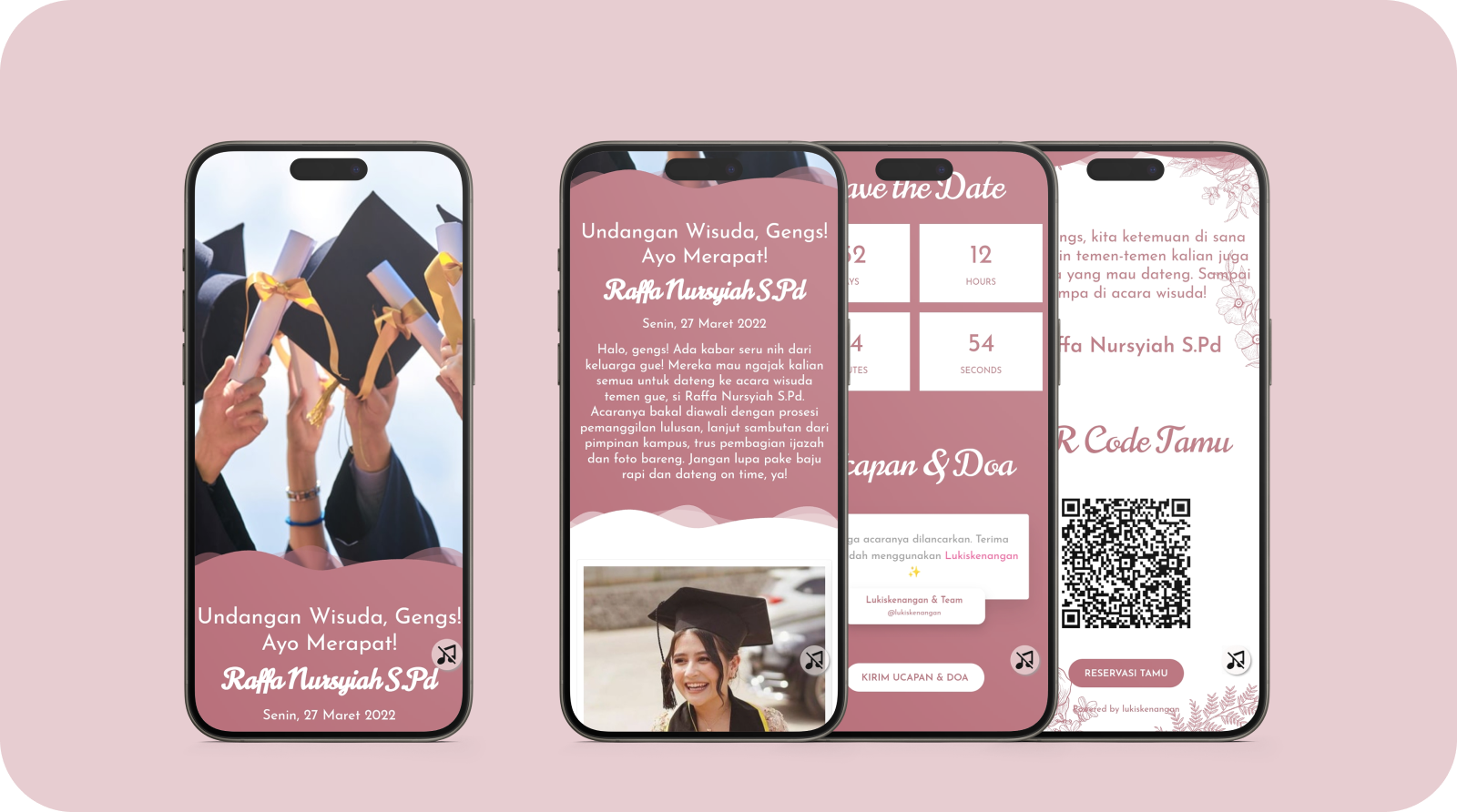 Mockup Rose Gold Graduation