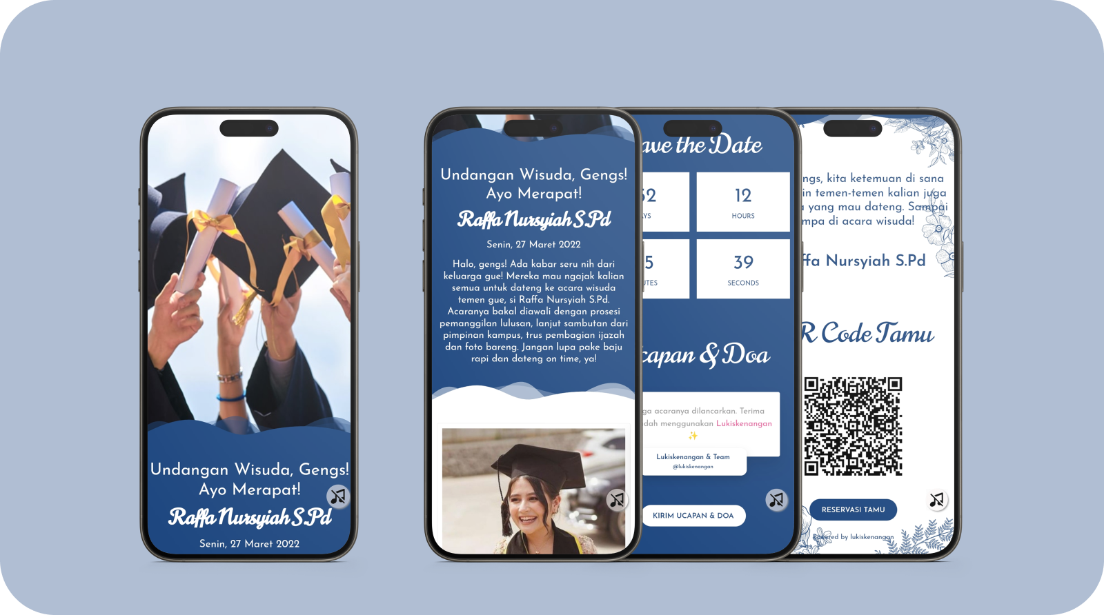 Mockup Elegant Blue Graduation