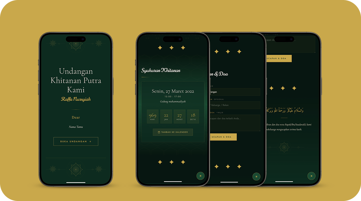 Mockup Khitanan Islamic Elegant