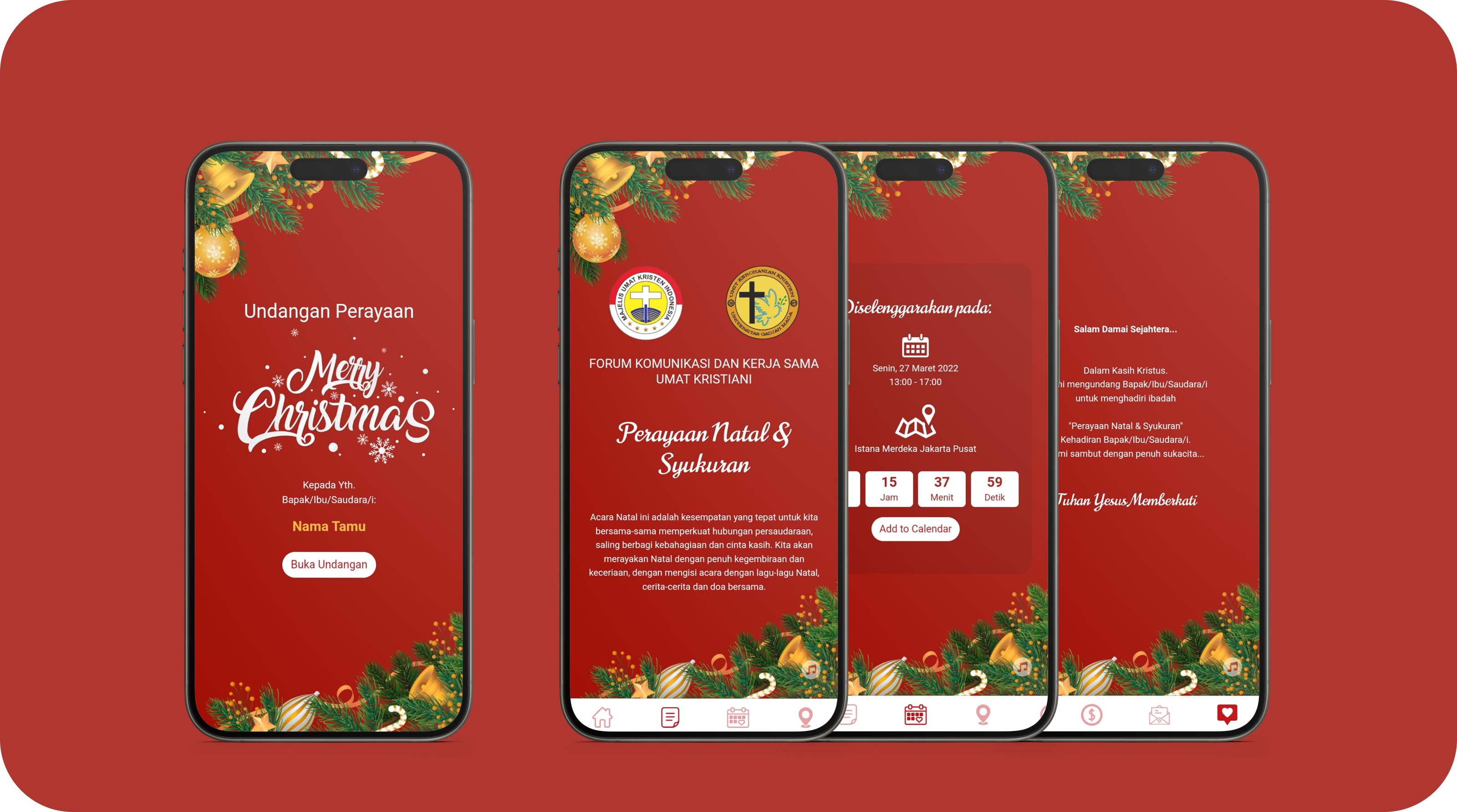 Mockup Christmas Bokeh Snowflakes