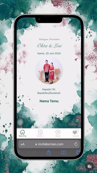 Terima kasih lesi & Okta sudah menggunakan jasa inviteyuk.com