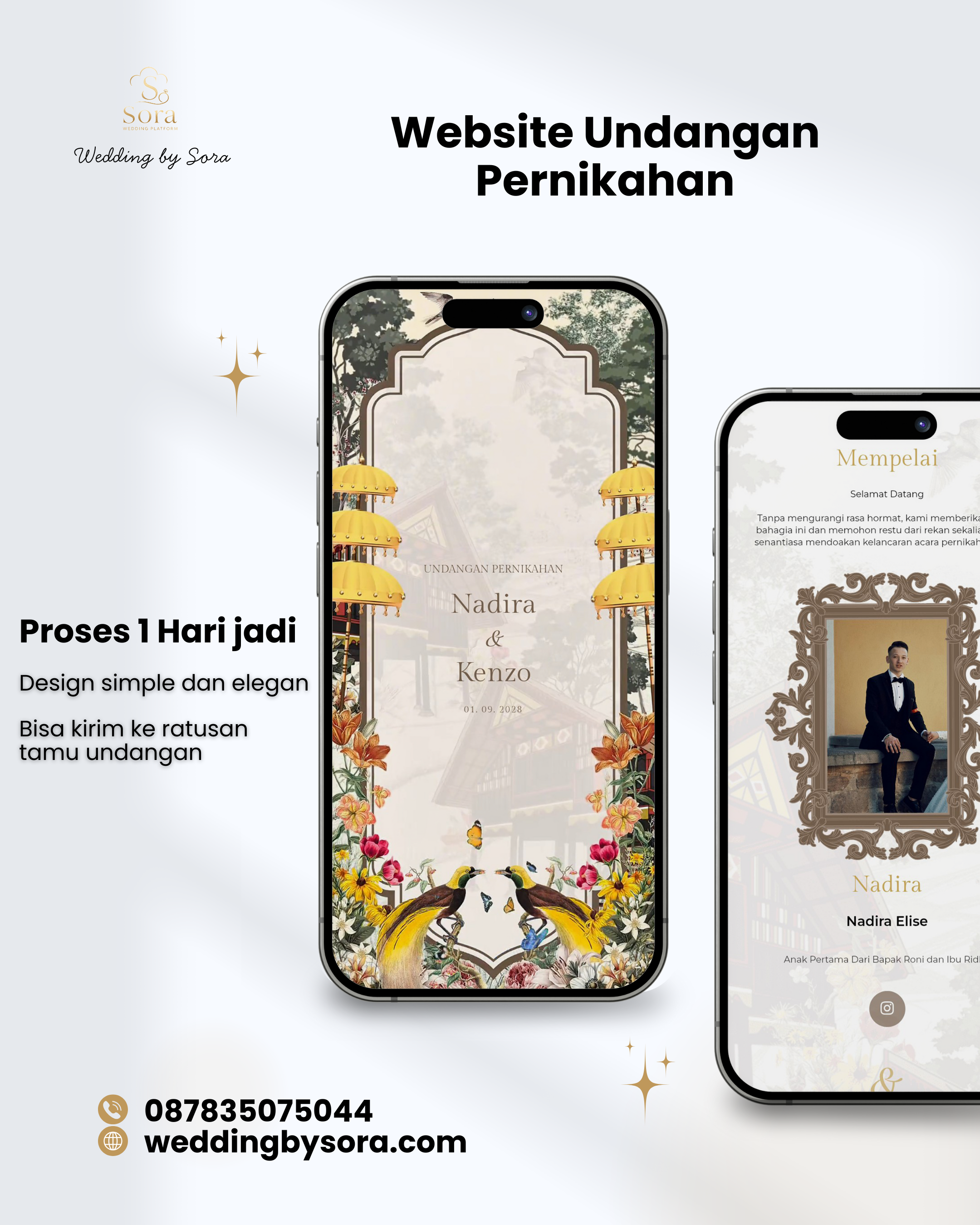Wedding by Sora — Undangan Digital Pernikahan Elegan & Modern