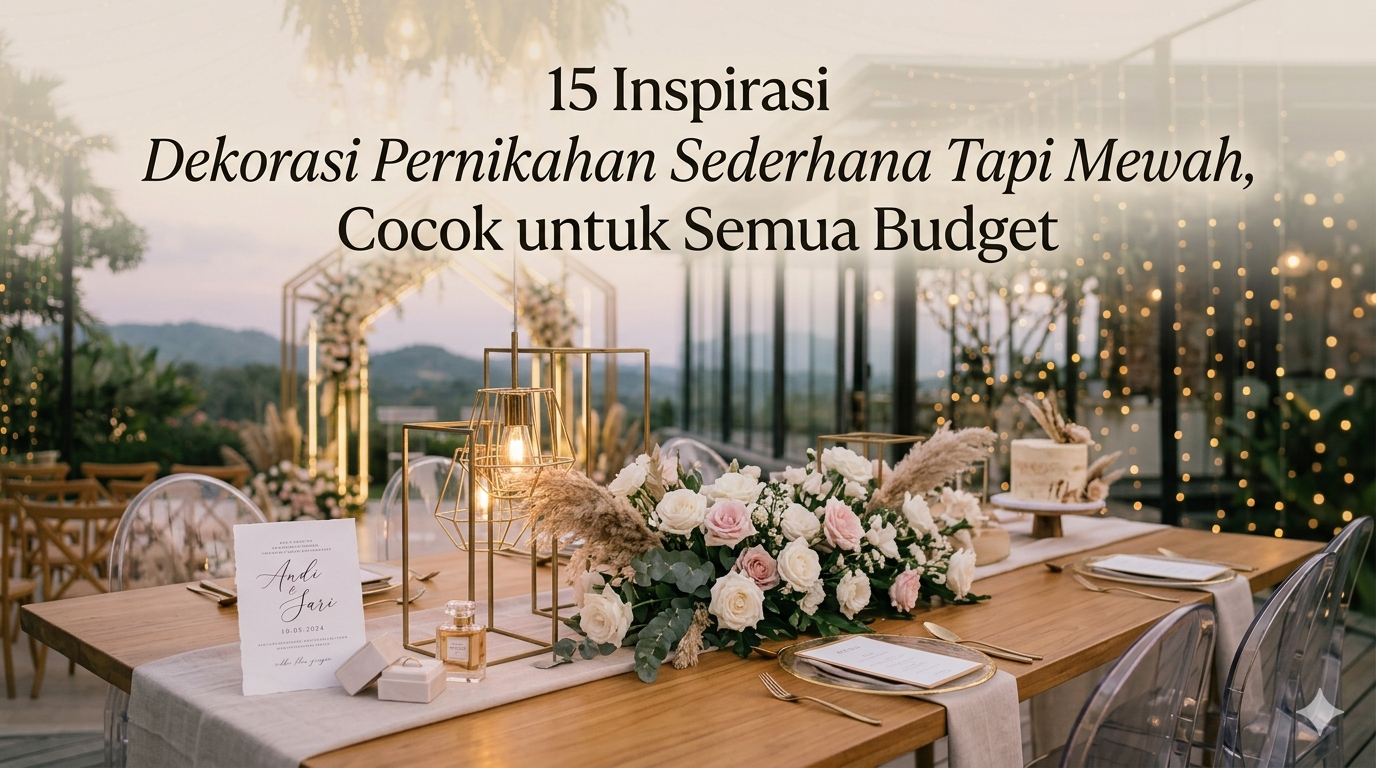 15 Inspirasi Dekorasi Pernikahan Sederhana Tapi Mewah Cocok di semua Budget