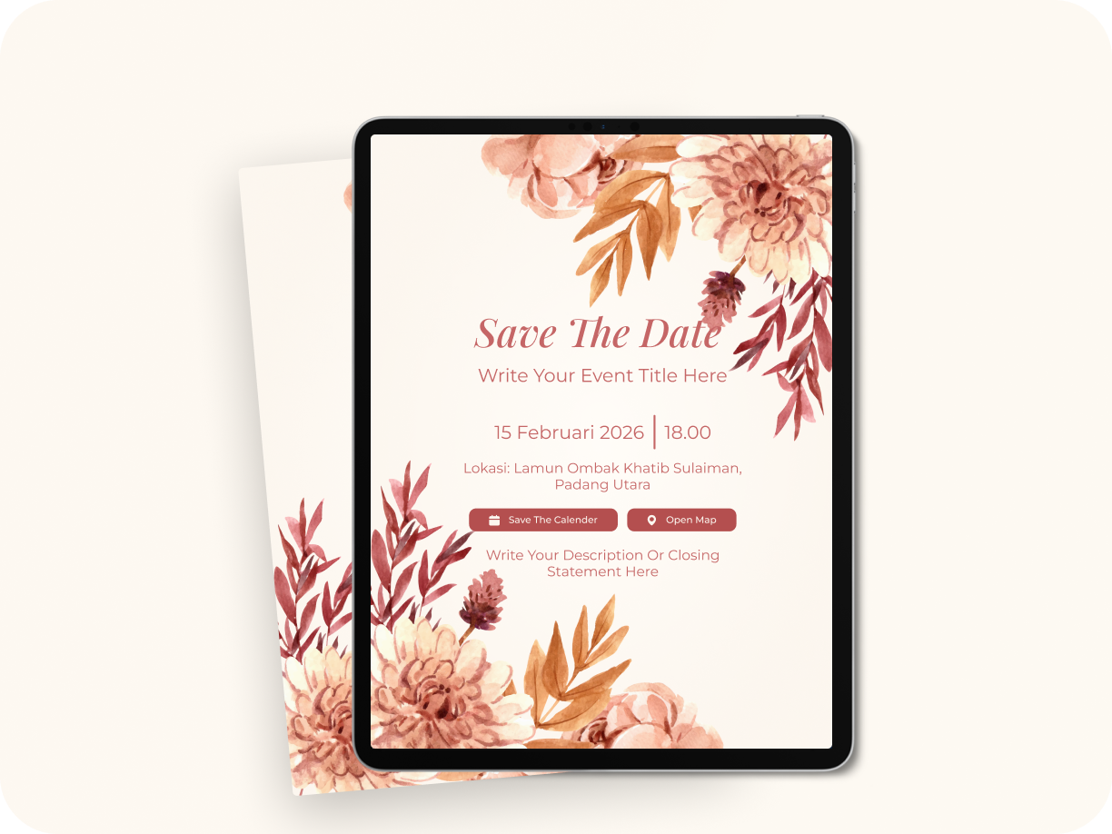Mockup Leaves Beige