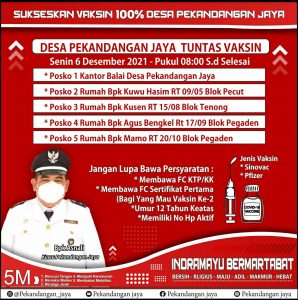 Pemdes Pekandangan Jaya, Dukung dan Sukseskan Percepatan Vaksinasi di Kabupaten Indramayu Screenshot 2021 12 05 15 55 36 1