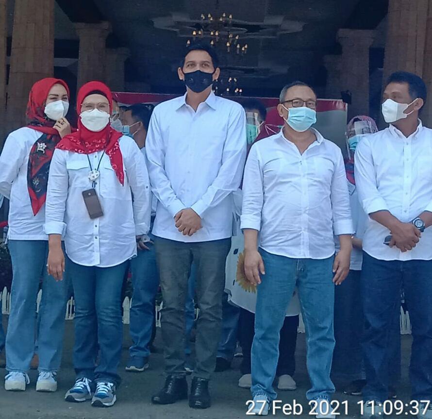 Hj. Nina Agustina, S.H., M.H., C.R.A. dan Lucky Hakim Masuk Pendopo Kabupaten Indramayu