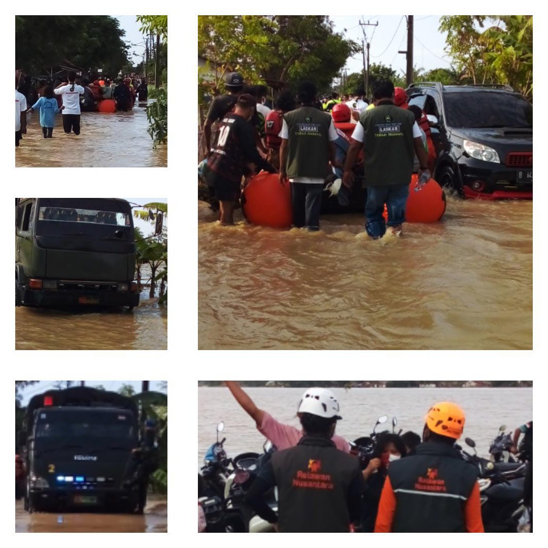 Tanggul Sungai Citarum Jebol, Air Kepung 4 Desa Di Kecamatan Pebayuran