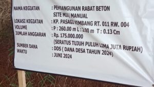 Pembangunan Rabat Beton Site Mix Desa Sindangheula Diduga Tidak Sesuai RAB
