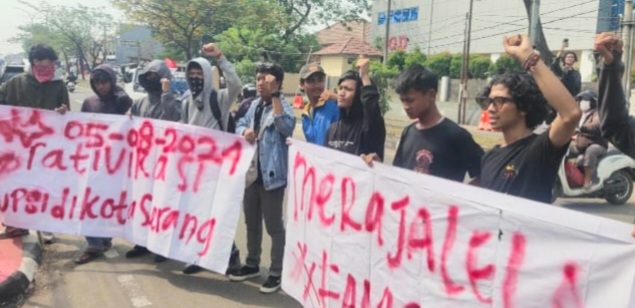 Dalam Momen Peringati HUT Kota Serang: Aliansi BEM Gelar Aksi Demonstrasi