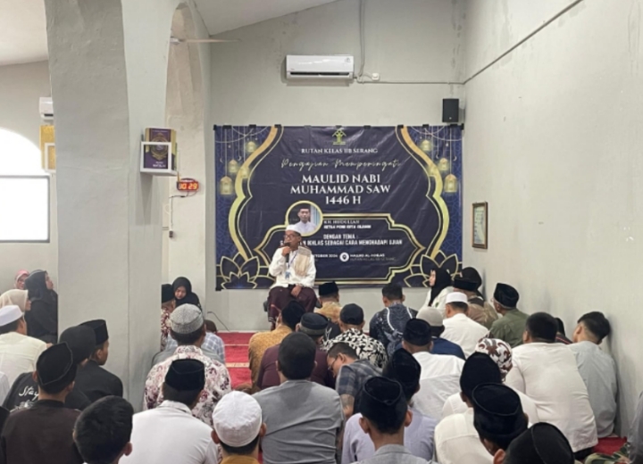 Menghadapi Ujian dengan Ikhlas: Rutan Serang Gelar Maulid Nabi Bersama Warga Binaan dan Mahasiswa Uin Banten