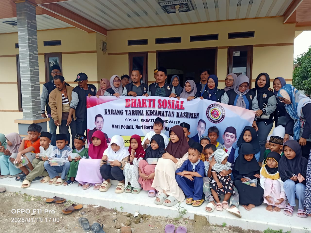 Bakti Sosial Karang Taruna Tingkat Kecamatan Kasemen Kembali Gelar Acara Santunan Anak Yatim