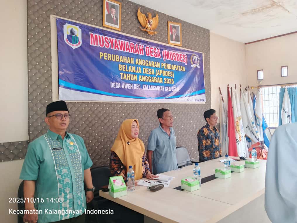 Pemdes Aweh Laksanakan Musyawarah Penetapan Perubahan APBDES Tahun 2025