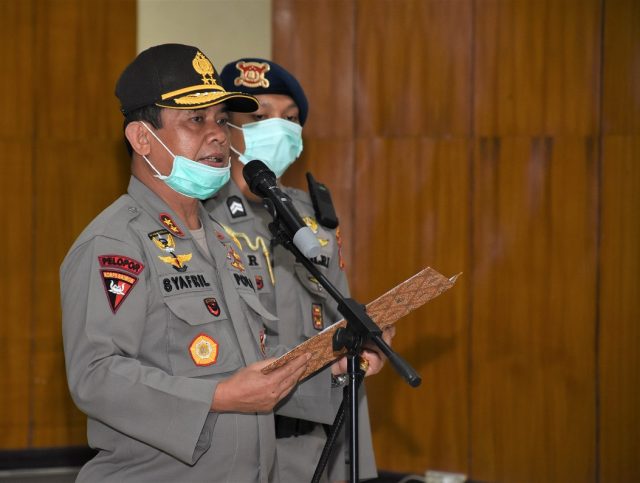 Kapolda Sulteng Pimpin Sertijab Tiga Pejabat Utama Dan Dua Kapolres