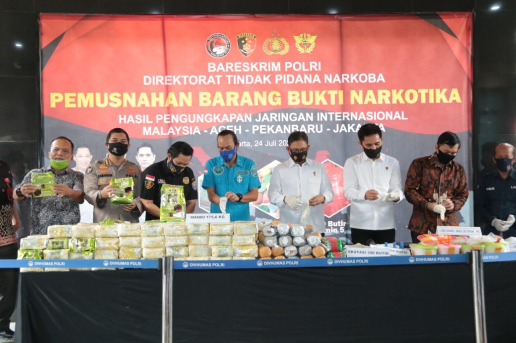 Bareskrim Musnahkan Ratusan Kilogram Narkoba Kasus 3 Jaringan Internasional. IMG 20200724 WA0017 1024x682 1