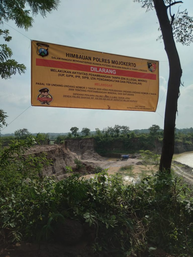 Galian Tambang Desa Kutorejo yang tak berijin didatangi Polres Kabupaten Mojokerto. IMG 20210316 WA0008