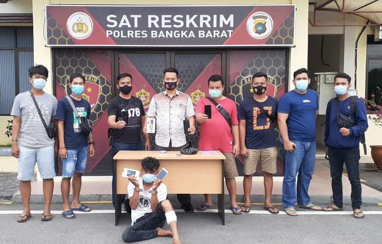 Pelaku Pencurian dengan pemberatan di amankan Sat Reskrim Polres Bangka Barat
