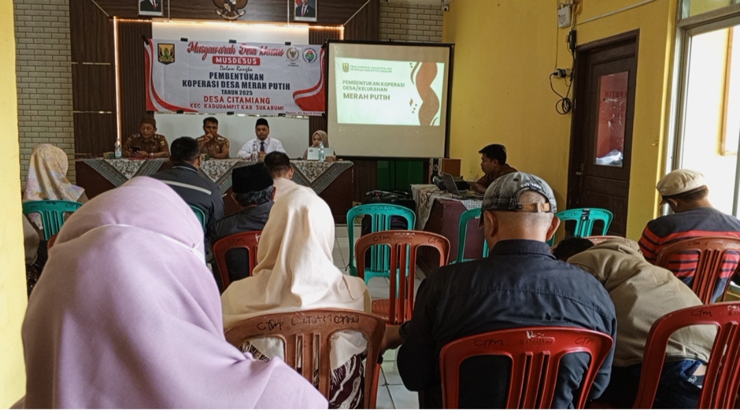 Rapat Musdesus Desa Citamiang Bahas Pembentukan Kopdes Merah Putih Rapat Musdesus Desa Citamiang Bahas Pembentukan Kopdes Merah Putih