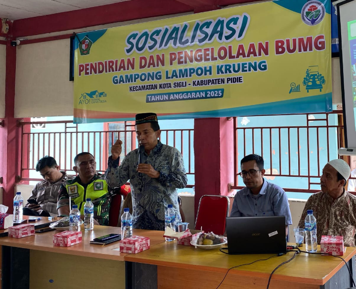 Sosialisasi Pembentukan BUMDes dan Optimalisasi Dana Desa untuk Ketahanan Pangan 2025 di Gampong Lampoh Krueng Sosialisasi Pembentukan BUMDes dan Optimalisasi Dana Desa untuk Ketahanan Pangan 2025 di Gampong Lampoh Krueng