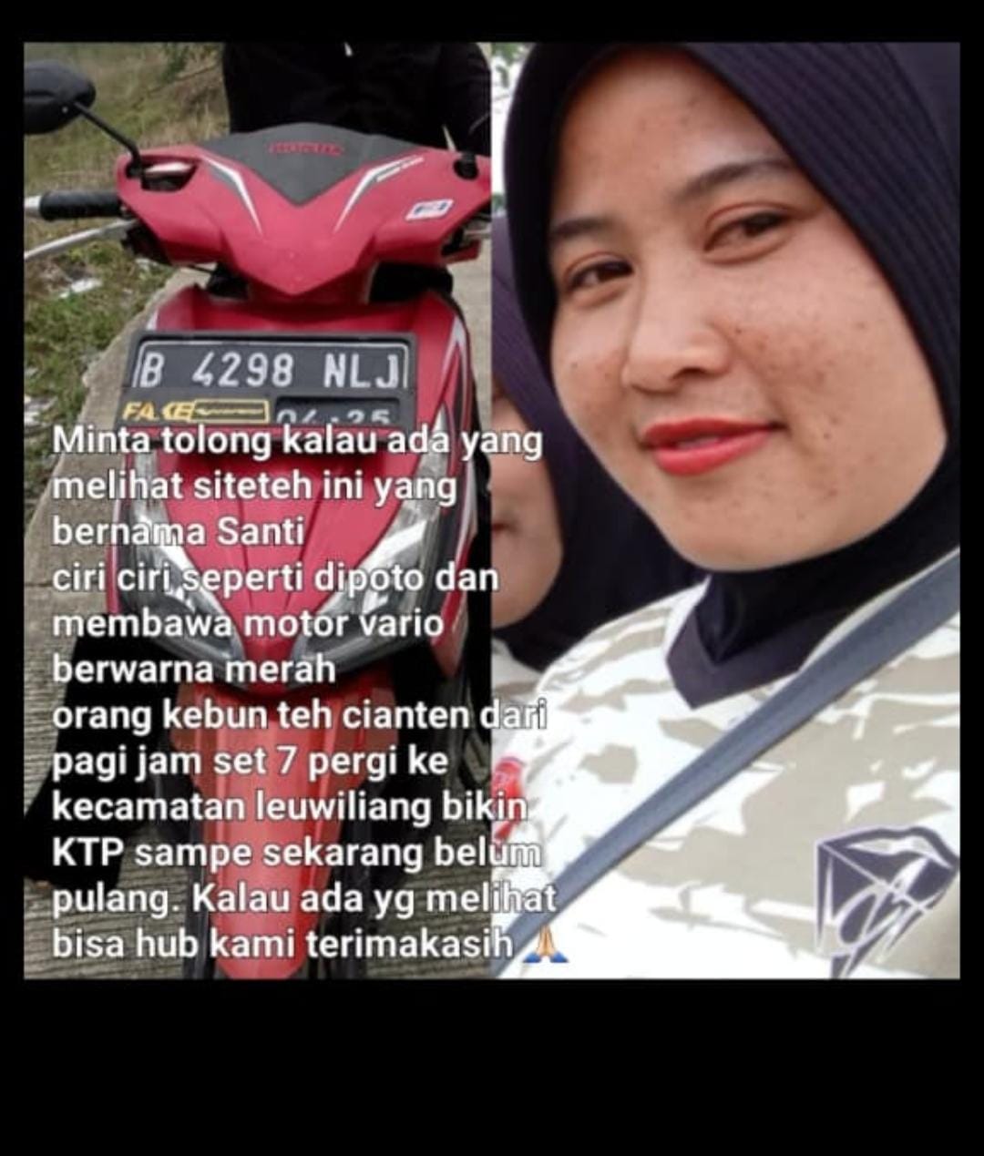 Warga Cianten Hilang Usai Pergi Urus KTP di Kecamatan Leuwiliang