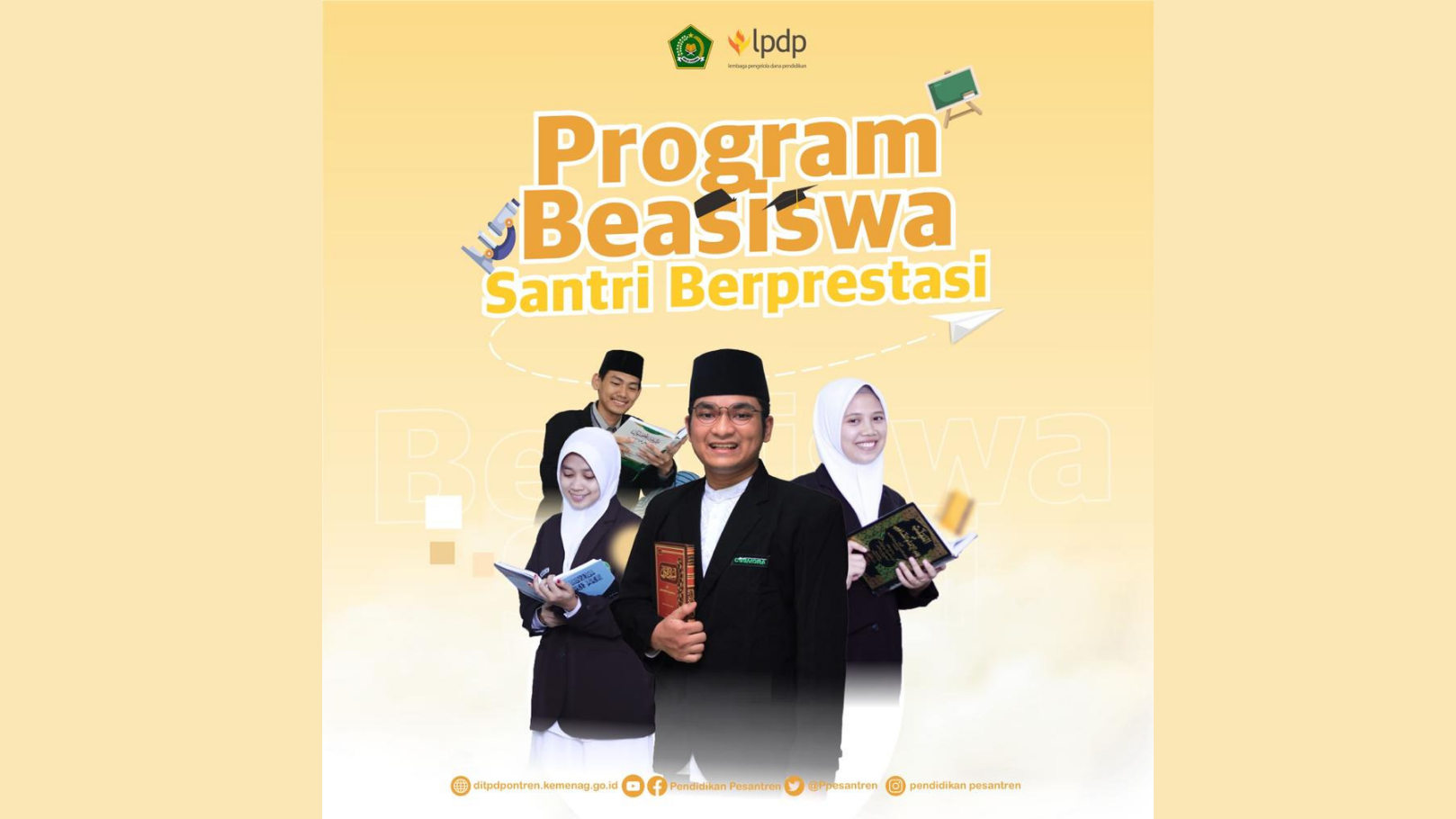 1686962716 Dibiayai Dana Abadi Pesantren, 1.000 Kuota Beasiswa Santri Dibuka Awal Juli