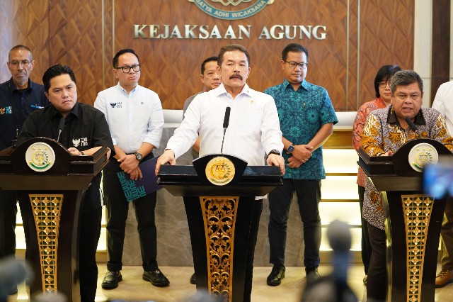 Jaksa Agung dan Menteri BUMN Sampaikan Perkembangan Perkara Dugaan Korupsi Dana Pensiun di Kementerian BUMN