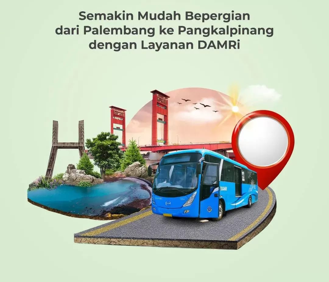 DAMRI Hadirkan Layanan Murah Meriah dari Palembang ke Pangkal Pinang, Tarif Mulai Rp50.000