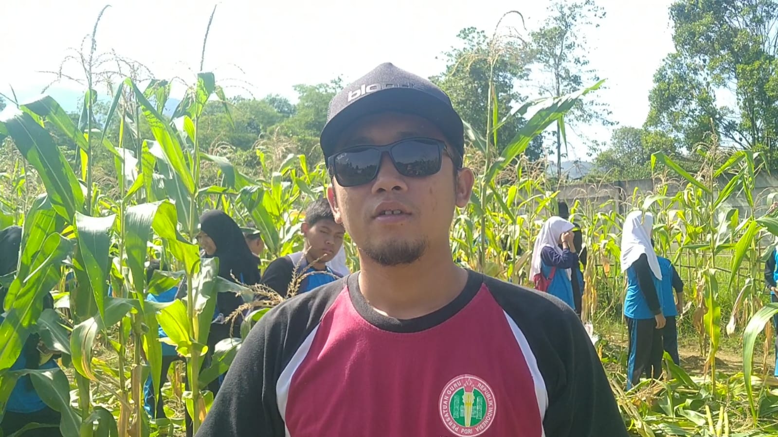 Ratusan Pelajar dari SMP Darul Fikri Nanggung, Bogor Melaksanakan Panen Raya Jagung