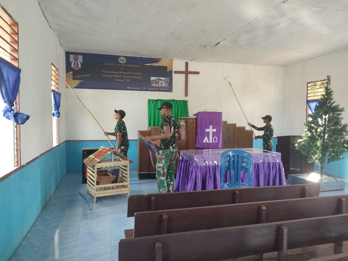 TNI Manunggal Rakyat, Prajurit Lipan Buktikan Baktinya di Kampung Baidub