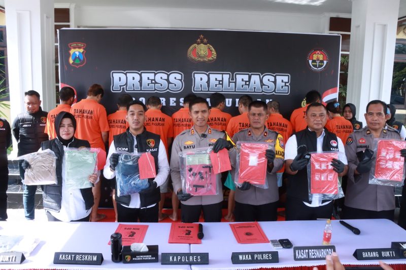 Polres Pasuruan Ungkap Kasus Curanmor Dan Penyalahgunaan Narkoba