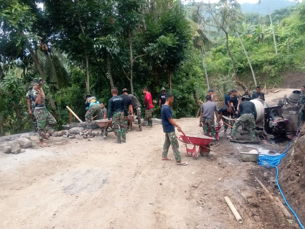 Satgas TMMD Ke-119 Kodim 1623/Karangasem Buka Jalan 2.510 Meter di Desa Selumbung
