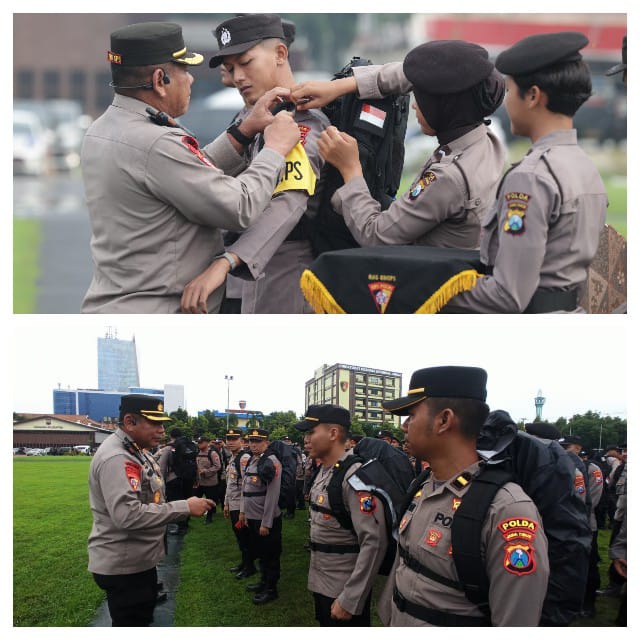 Kapolda Jatim Pimpin Langsung Apel Pasukan, Sekaligus Menerjunkan Sebanyak 1.031 Personil