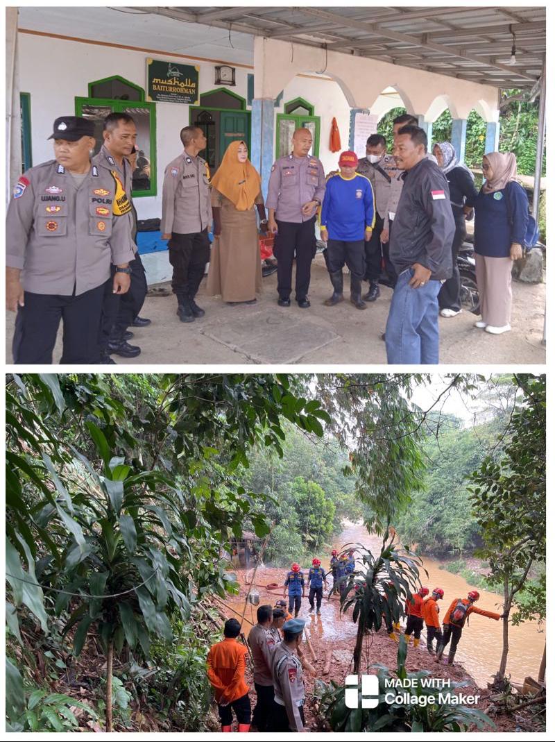 [Update] Polsek Babakan Madang Bersama Tim Gabungan Masih Terus Lakukan Pencarian Korban Longsor di Desa Sentul Kabupaten Bogor