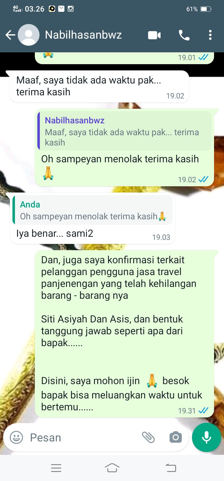 Beberapa Jemaah Umroh Big Royal Travel Kecewa Barangnya Banyak Yang Hilang