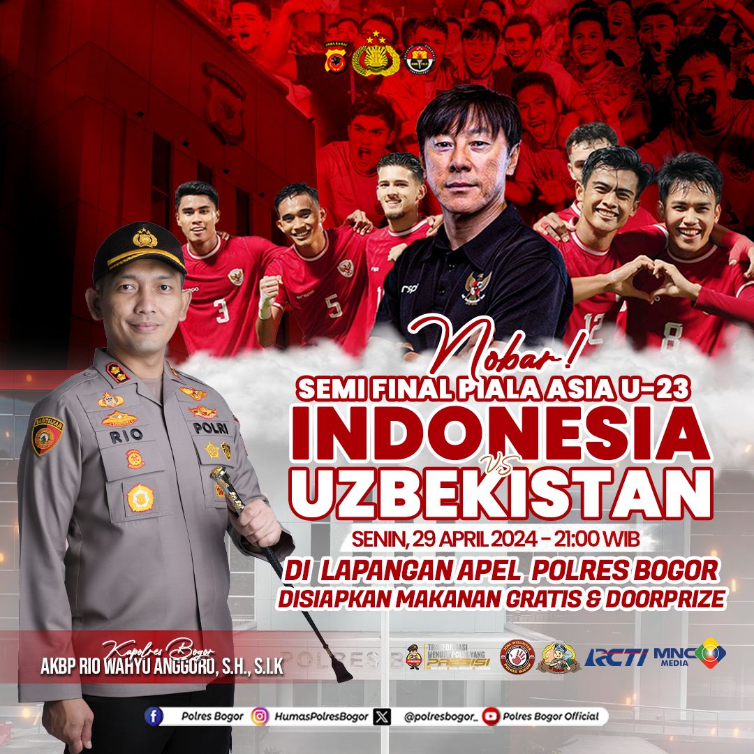 Polres Bogor Ajak Nobar Piala Asia U23: Kapolres Bogor Menggalang Semangat Komunitas Sepak Bola