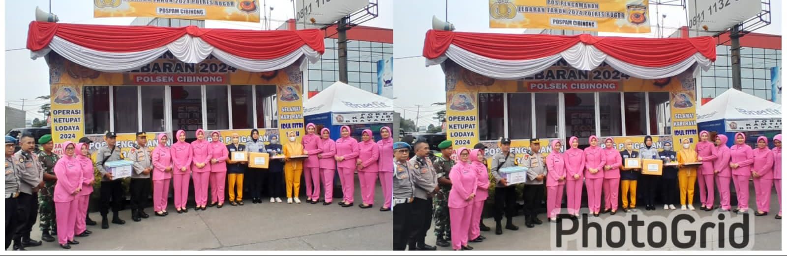 Ketua Bhayangkari Cabang Polres Bogor Bagikan Bingkisan Idul Fitri di Pos Pam Wilayah Hukum Polres Bogor