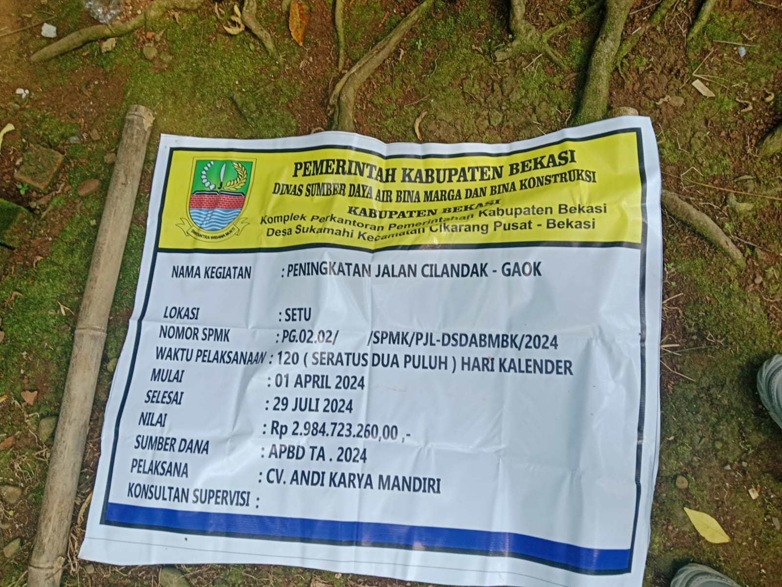 Proyek Peningkatan Jalan Cilandak - Gaok Diduga Tidak Sesuai Spek