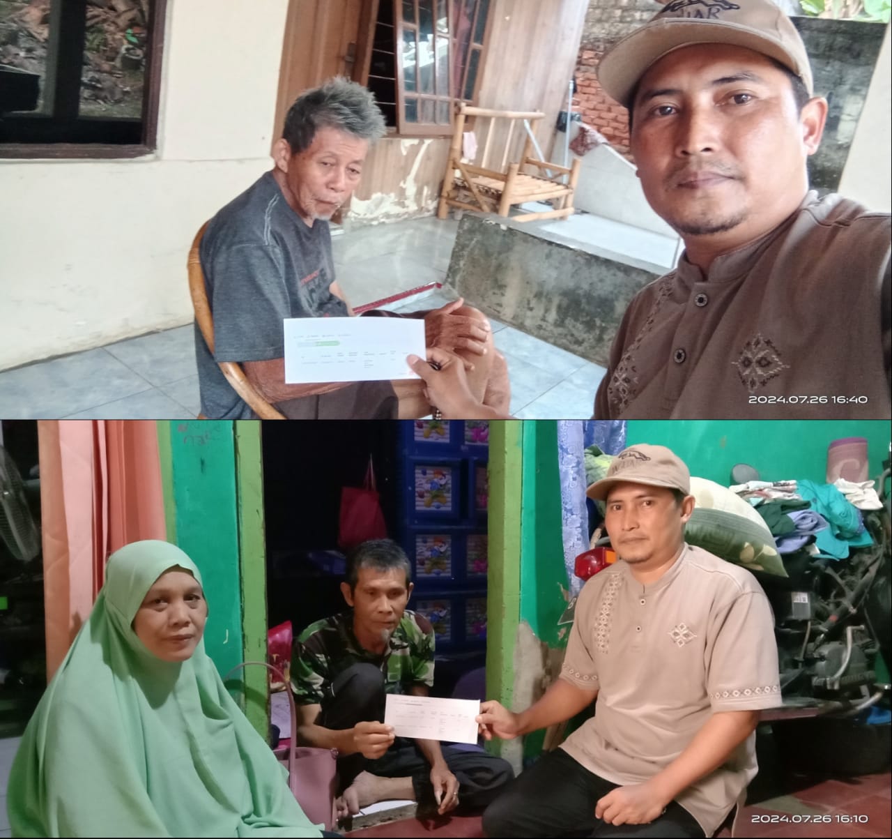 Pemdes Cibanteng Melalui Kasi Kesra Menyerahkan BPJS PBI APBD untuk Warga dengan Penyakit Kronis