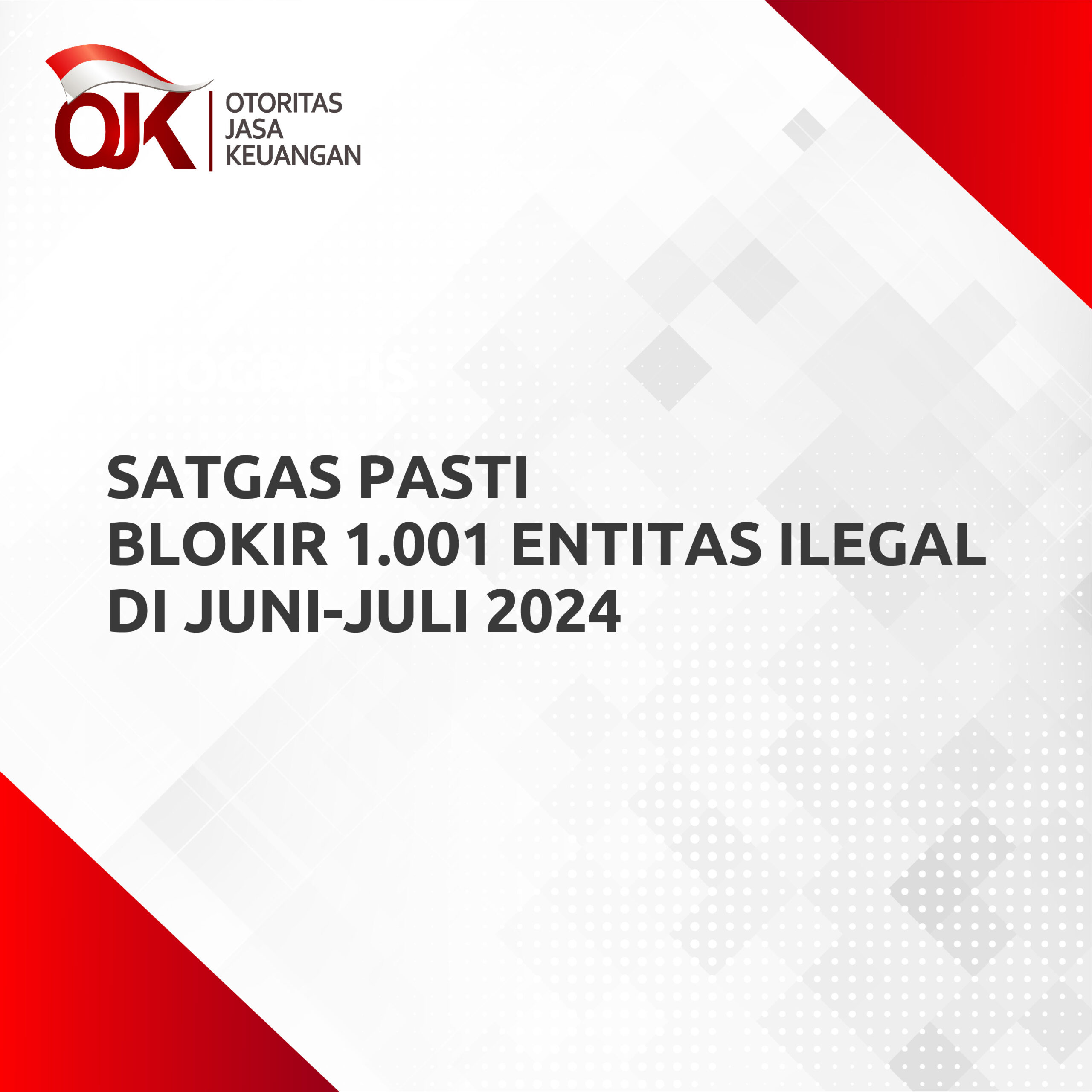 Satgas PASTI Blokir 1.001 Entitas Ilegal di Juni-Juli 2024
