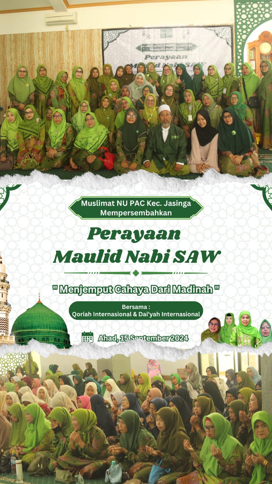 Menjemput Cahaya dari Madinah: Peringatan Maulid Nabi Muhammad SAW oleh PAC Muslimat NU Jasinga Kab.Bogor