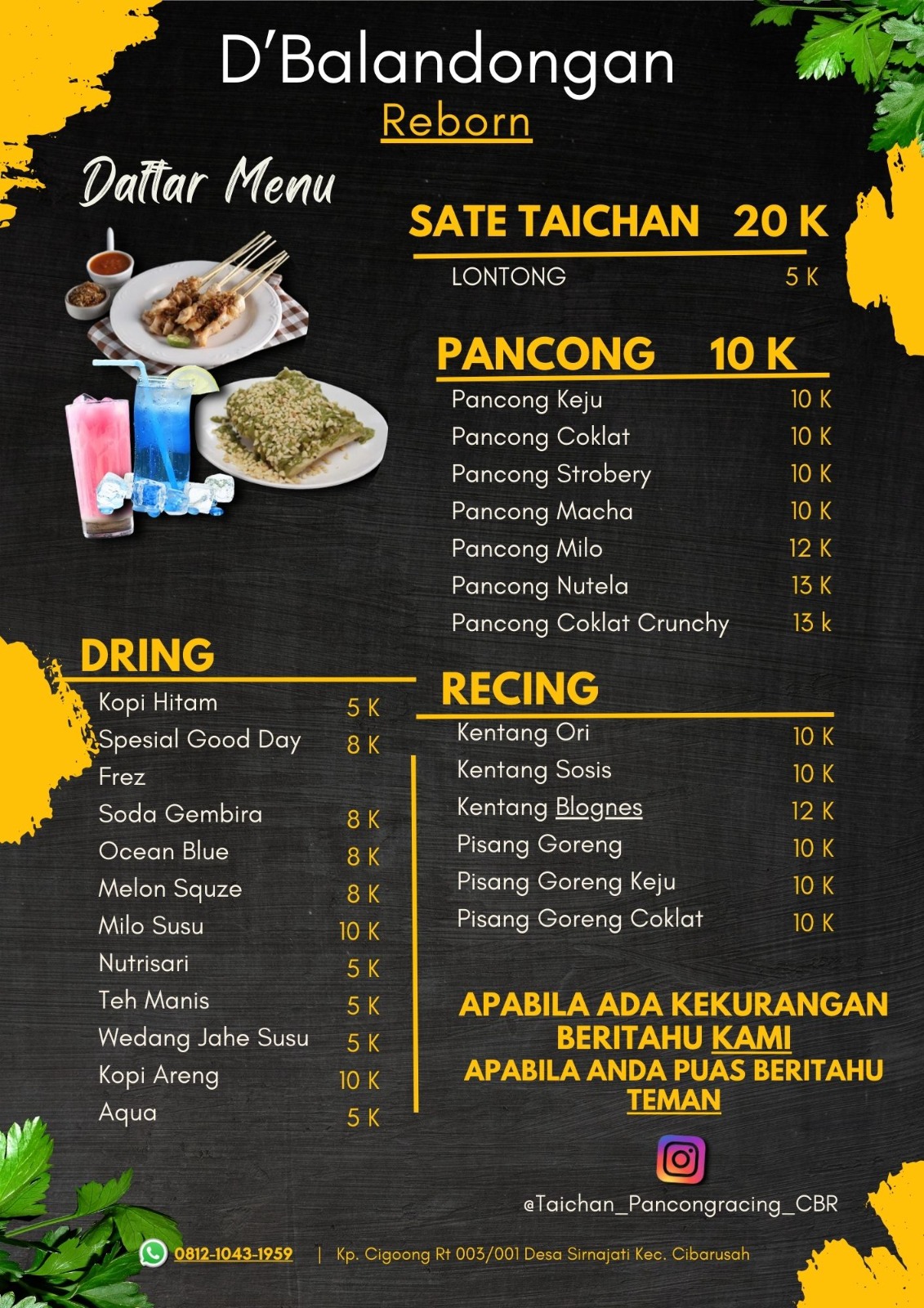 Kafe D'Balandongan: Tempat Nongkrong Asik dan Ramah di Jalan Loji, Bekasi Kafe D'Balandongan: Tempat Nongkrong Asik dan Ramah di Jalan Loji, Bekasi