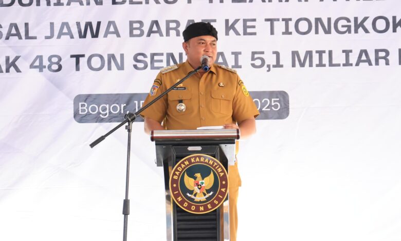 Bupati Bogor Lepas Ekspor Perdana 48 Ton Durian Beku ke Pasar Internasional