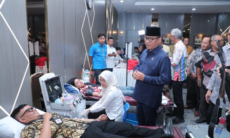 Mendes Yandri Gagas Donor Darah dari Desa untuk Indonesia