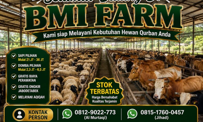 BMI Farm Hadirkan Hewan Qurban Berkualitas, Harga Bersahabat Mulai 2 Jutaan