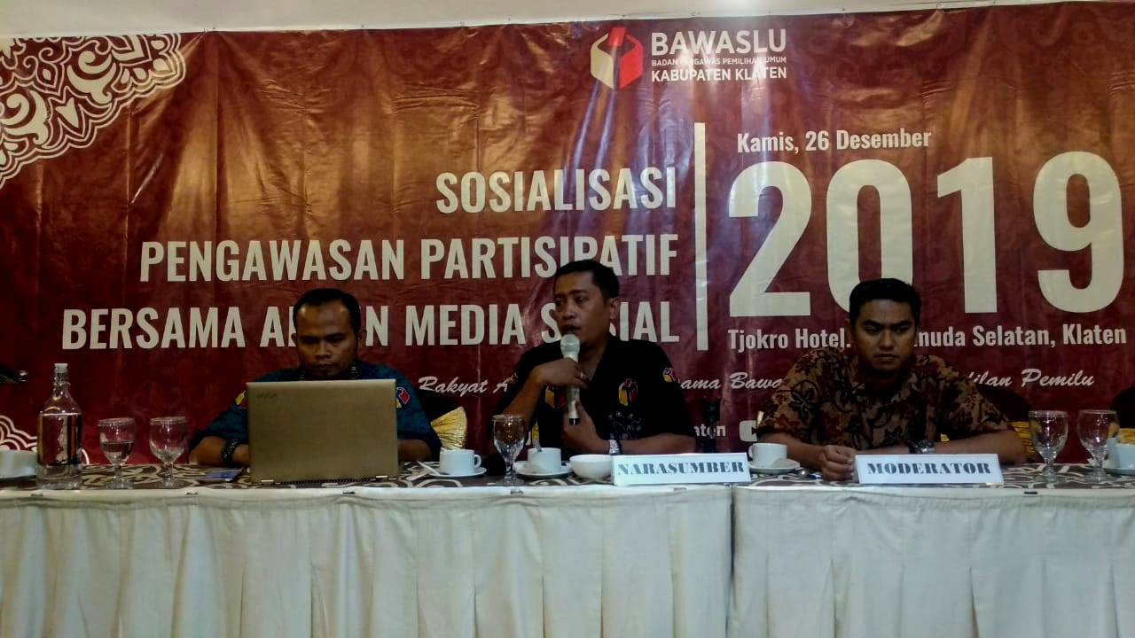 Pilkada 2020, Bawaslu Klaten Ajak Medsos Maksimalkan Pengawasa. bawaslu 1